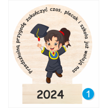 Statuetki drewniane na zakończenie przedszkola